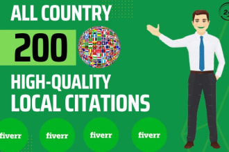 200 all country local citations for local SEO
