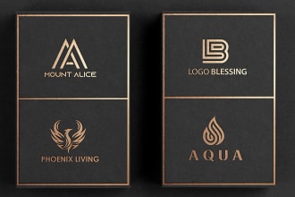 design luxury minimalist business logo with copyright