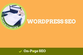 do professional onpage SEO and wordpress website ranking