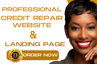 design or redesign outstanding credit repair website credit repair landing page