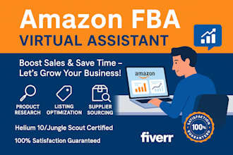 be your amazon fba, private label, wholesale virtual assistant