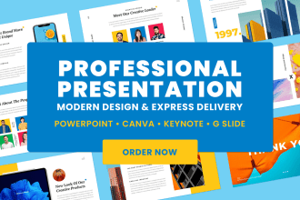 design a professional presentation, company profile