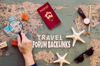 give you 50 travel forum backlinks seo