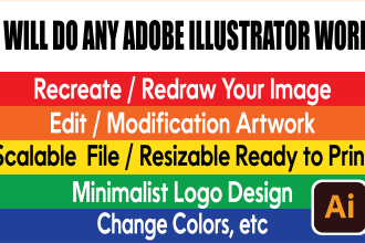 any adobe illustrator work