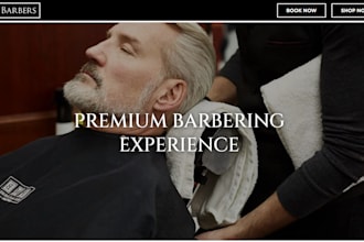create a professional responsive barber shop website
