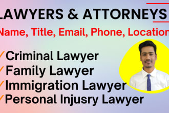 provide verified email list of attorneys and lawyers