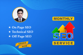 deliver a complete monthly SEO service with backlinks for google top ranking