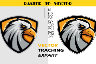 do vector tracing, redraw, recreate logo or image to vector in high quality