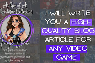 write a video games news article or guide for your site