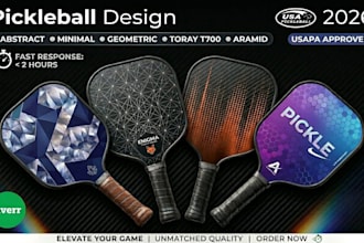 provide creative custom designs for pickleball paddles