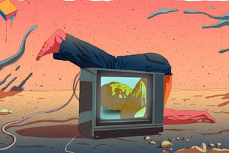 draw surreal psychedelic illustration, poster, cover album