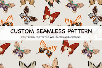 create  seamless pattern for textile and surface design