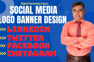 create linkedin, twitter, instagram logo and banner design ads campaign