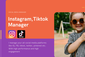 be your instagram,tiktok marketing manager, and extend your targeted audience