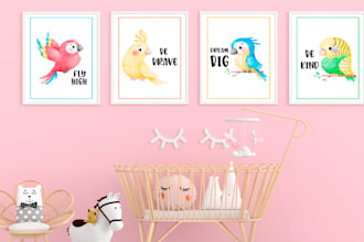 design beautiful nursery motivational baby posters