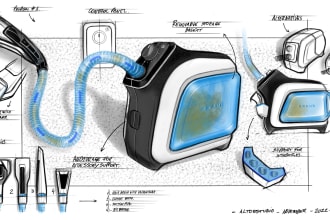 develop industrial and product design concept by sketches