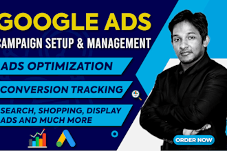 create and optimize google adwords PPC campaigns as an ads specialist ecommerce
