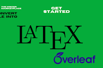 convert your document into latex on overleaf