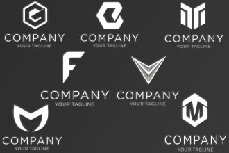 design perfect futuristic apparel favicon and studio logo