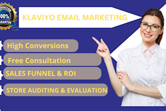 setup klaviyo ecommerce email marketing flows, promotion, sales funnel  shopify