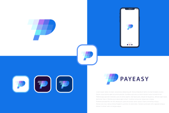 design a modern premium saas, technology,digital busines marketing logo website