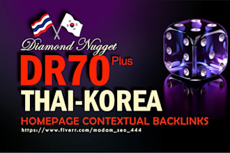 thailand korean elite SEO backlinks link building homepage for google ranking