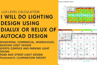 do illumination lighting design and calculation of building
