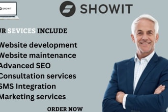 design customize showit website, restaurant, SEO, showit