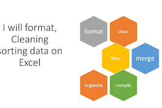do clean up, format, sorting, merging data on excel file