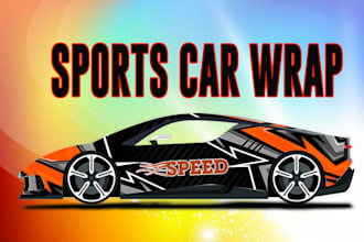 do amazing sports car livery car racing car wrap design