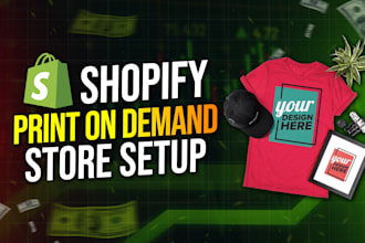 setup print on demand shopify store, print on demand store
