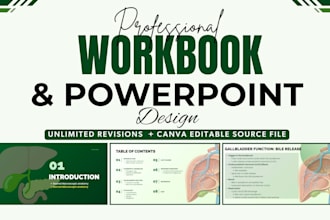 design powerpoint or canva presentations and workbooks