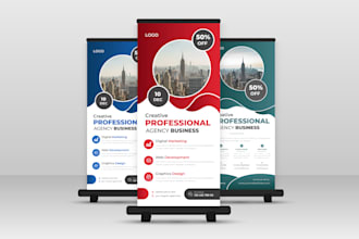 design custom rollup banner or signage design within 6 hours