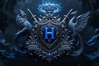 design regal luxury heraldic crest coat of arms logo