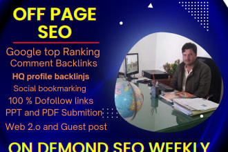 weekly off page SEO dofollow backlinking for google ranking