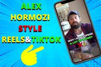 create alex hormozi, ryan pineda style reels youtube shorts