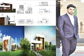 draw house plan 2d and 3d in autocad