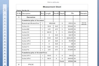 perform material takeoff and construction estimation