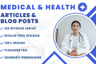 write medical articles or health blogs as a pharmacist