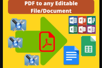 convert your scanned PDF, images to an editable form