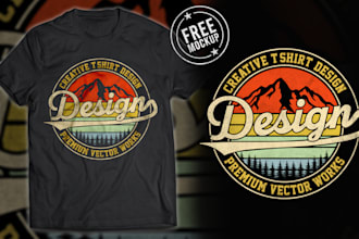 design custom retro vintage typography t shirt design
