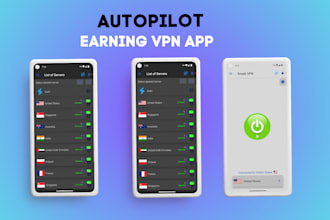 create a VPN earning app with admob ads and in app purchases
