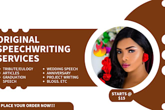 create a powerful and insightful speech for any occasion