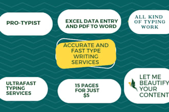 do fast data entry typing work job, copy paste in 24 hours
