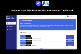 create membership webflow site memberstack