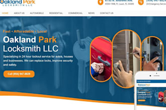 build a professional locksmith wordpress website or locksmith landing page