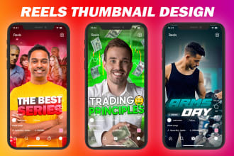 design attractive instagram reels cover thumbnail image