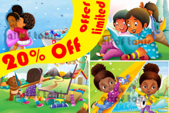 produce african american children book illustration for story books