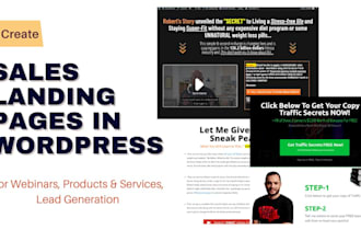 make landing pages for webinars, products, lead generation