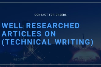 do technical writing on emerging technologies and technology topic content